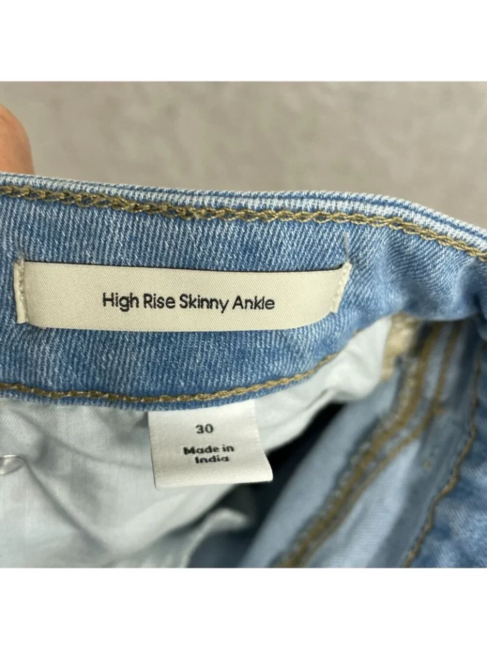 Calvin Klein Women's 30 High Rise Skinny Ankle Light Wash Jeans h1909 - Picture 5 of 9